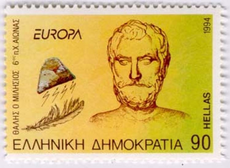 Kreeka teadlane Thales postmargil