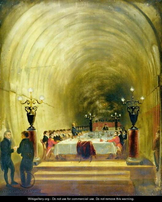 Bankett Thamesi tunnelis 11.novembril 1826.a.<br>