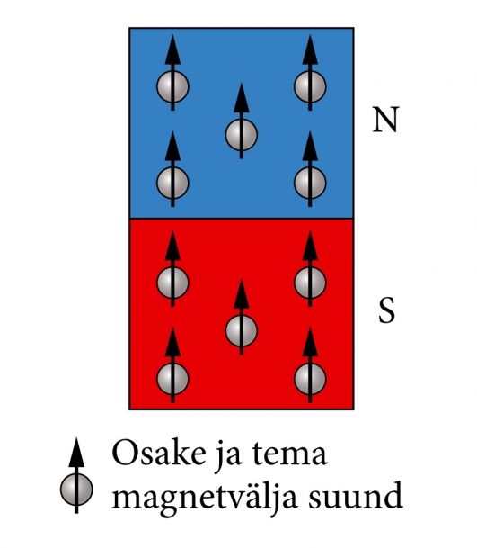 Osakeste omamagnetväljad püsimagnetis