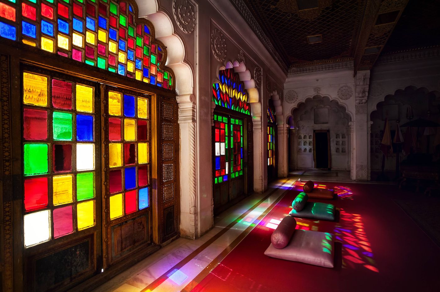Light through colored glasses