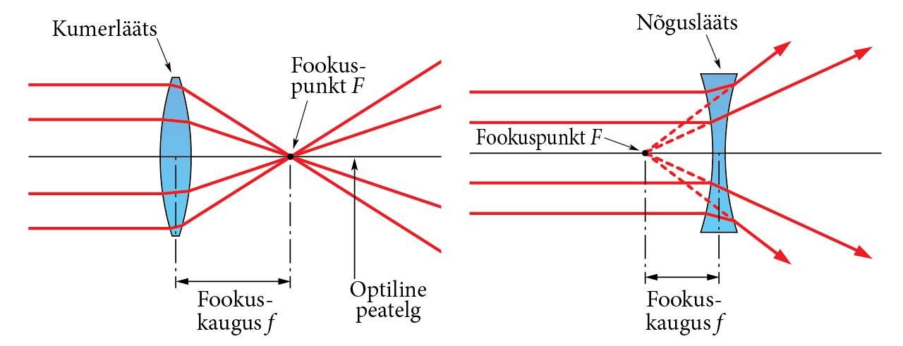 Convex lens and concave lens