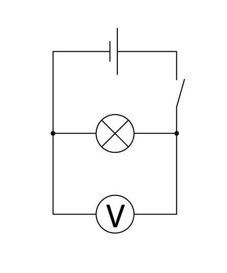 Voltage measurement at the lamp terminals