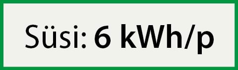 Kivisüsi: 6 kWh/päevas