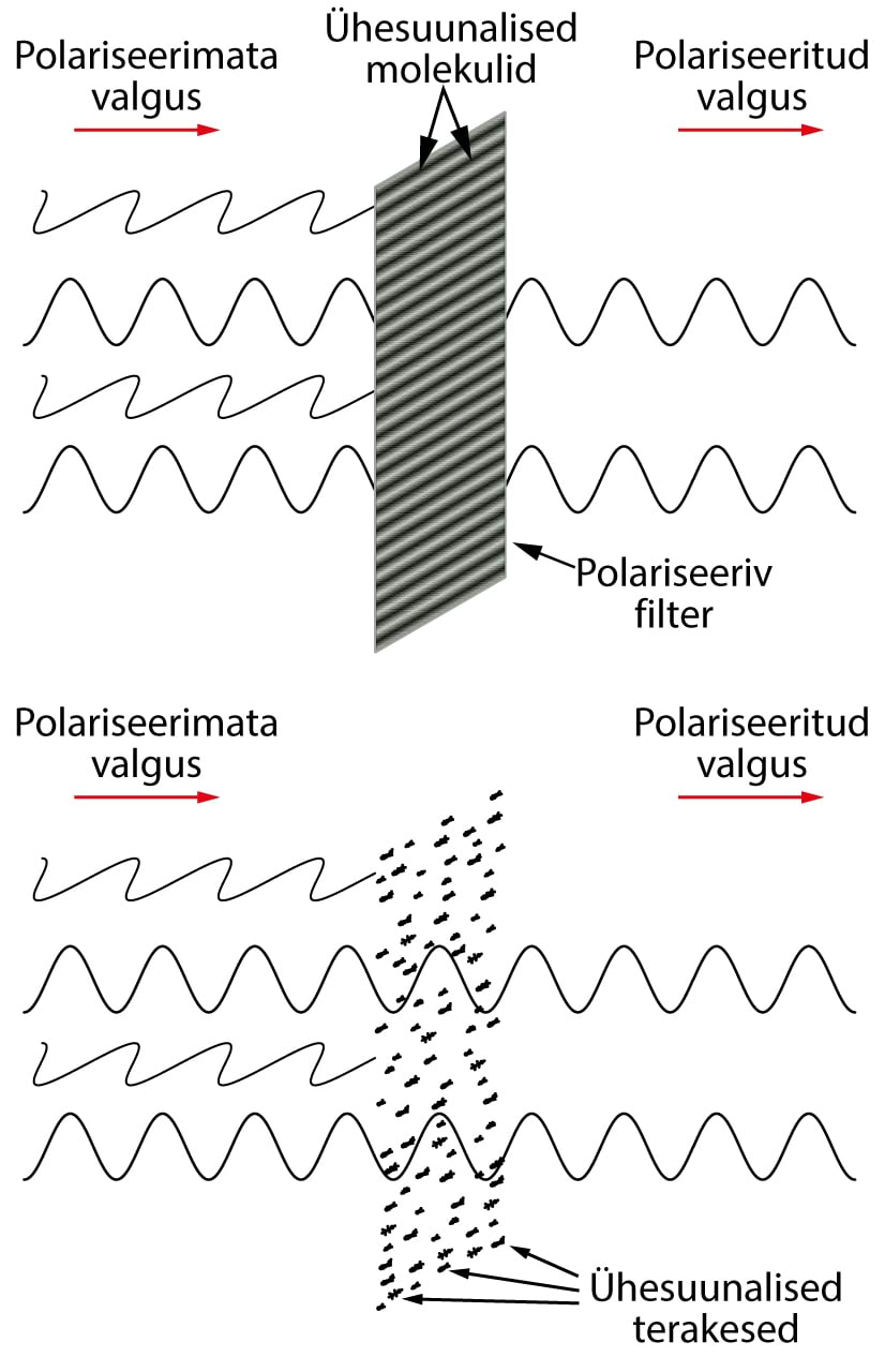Tähtedevaheline tolm polariseerib valgust kuna piklikud tolmuterad on magnetväljade tõttu üsna ühes suunas orienteeritud.