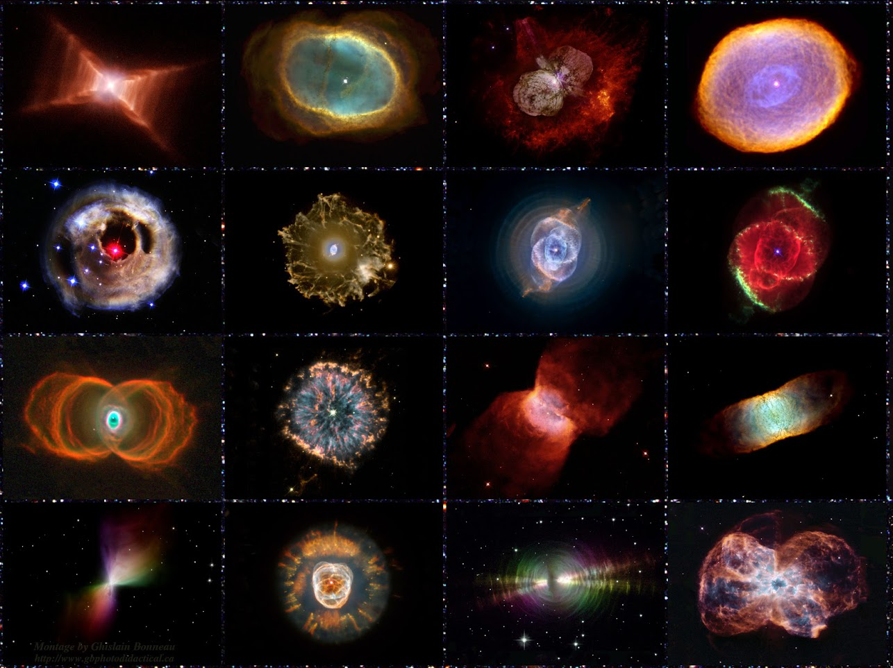 Näiteid Hubble'i kosmoseteleskoobi pildistatud planetaarududest