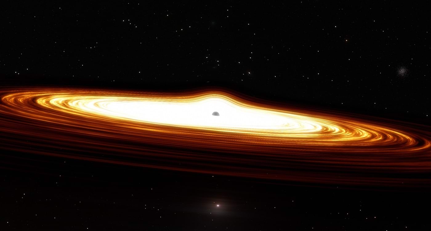 Aktiivne supermassivne must auk. Simuleeritud pilt.