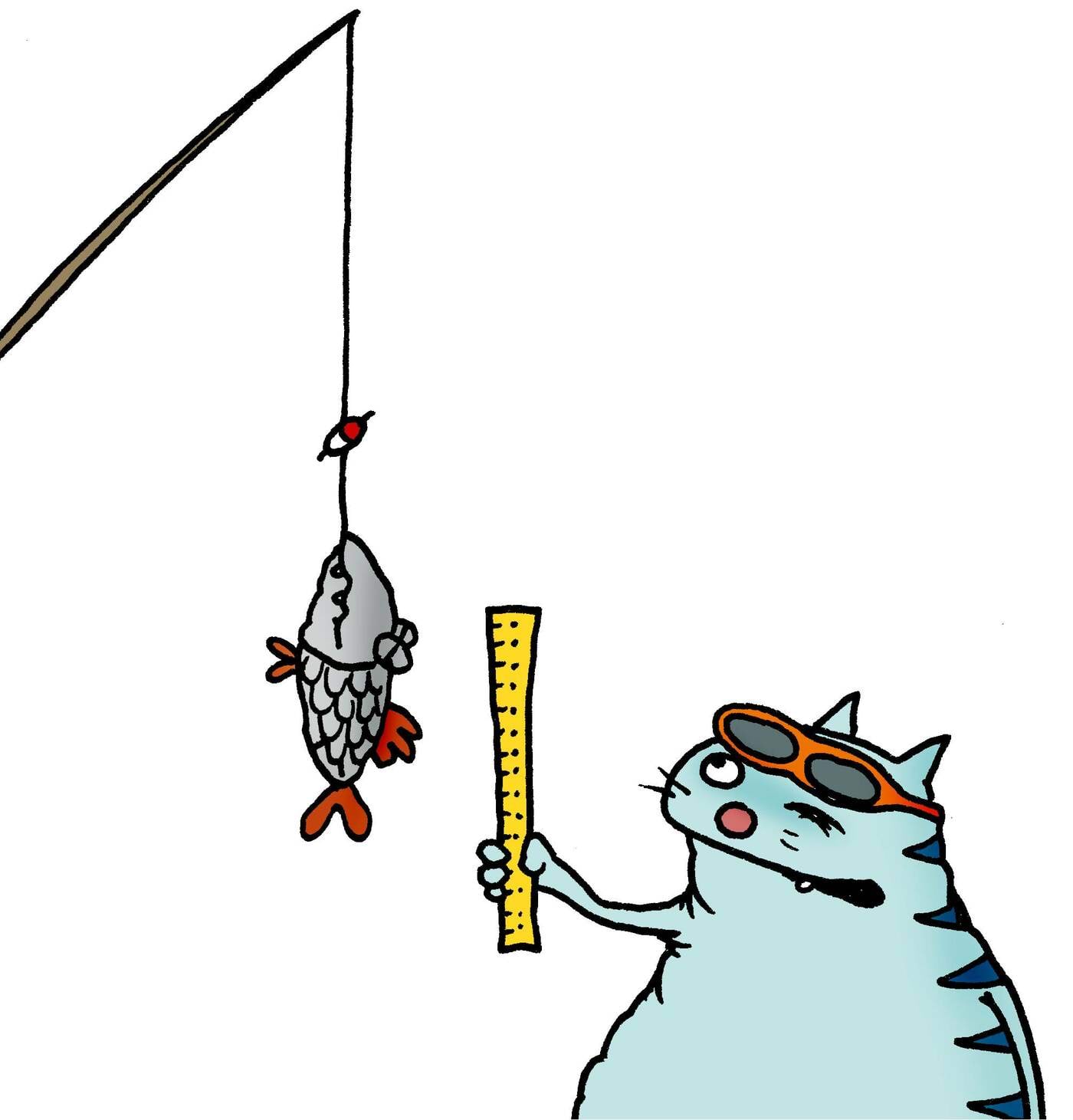Kass mõõdab väikest kala, parallaktiline viga