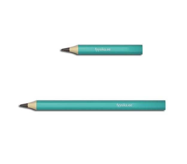 Kaks erineva pikkusega pliiatsit