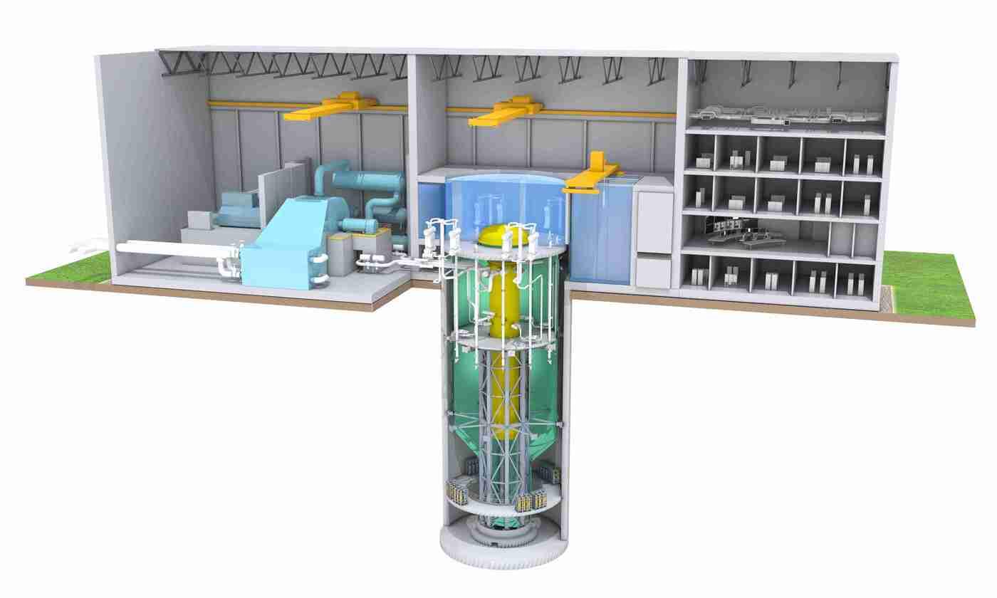 BWRX-$300$ tuumajaama läbilõige. Allikas: GE Hitachi