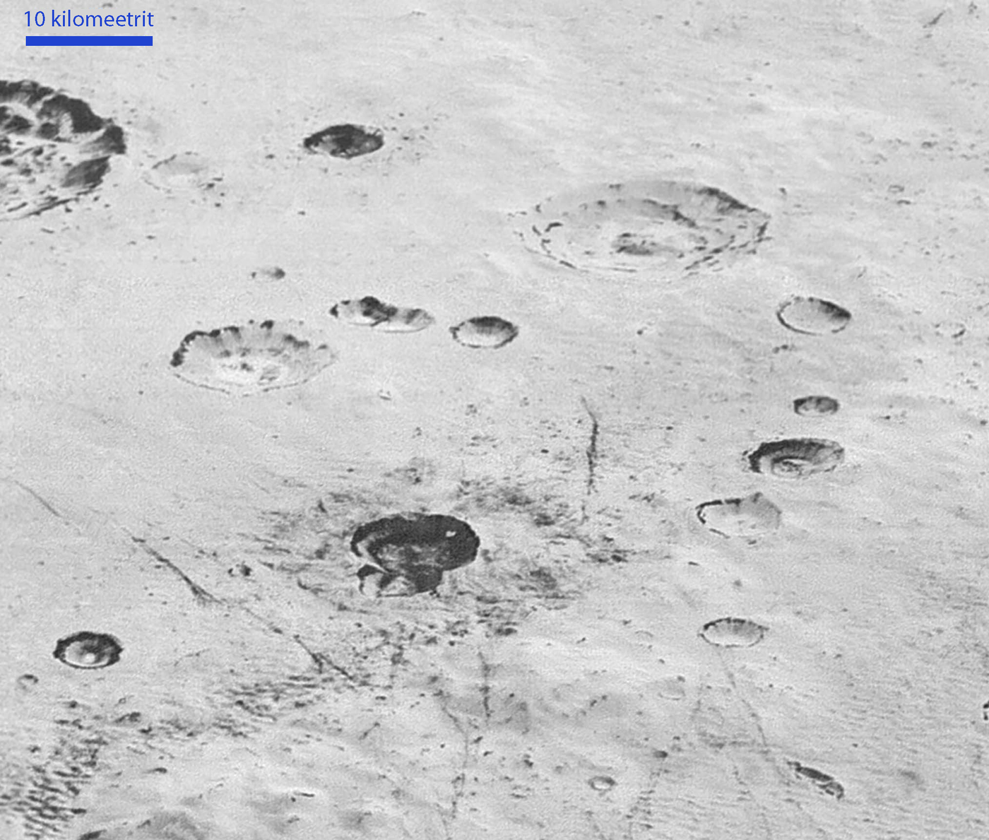 NASA kosmosemissiooni New Horizons poolt pildistatud Pluuto jäine pind