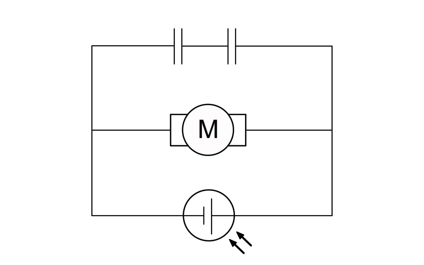 Electrical diagram of a shade-proof solar car