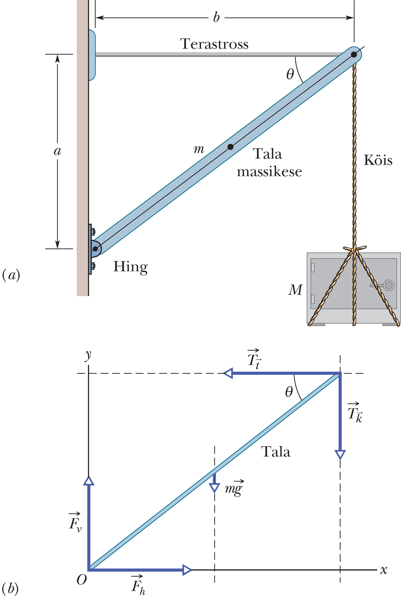 Seif ripub trossi ja tala küljes. Vektordiagramm